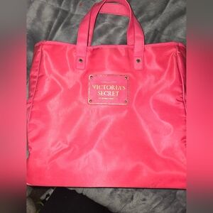 Victoria secret hot pink tote bag